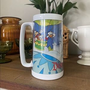 Disneyland Thermo Serv mug cup, vintage Castle Mickey Minnie Mouse Donald Goofy